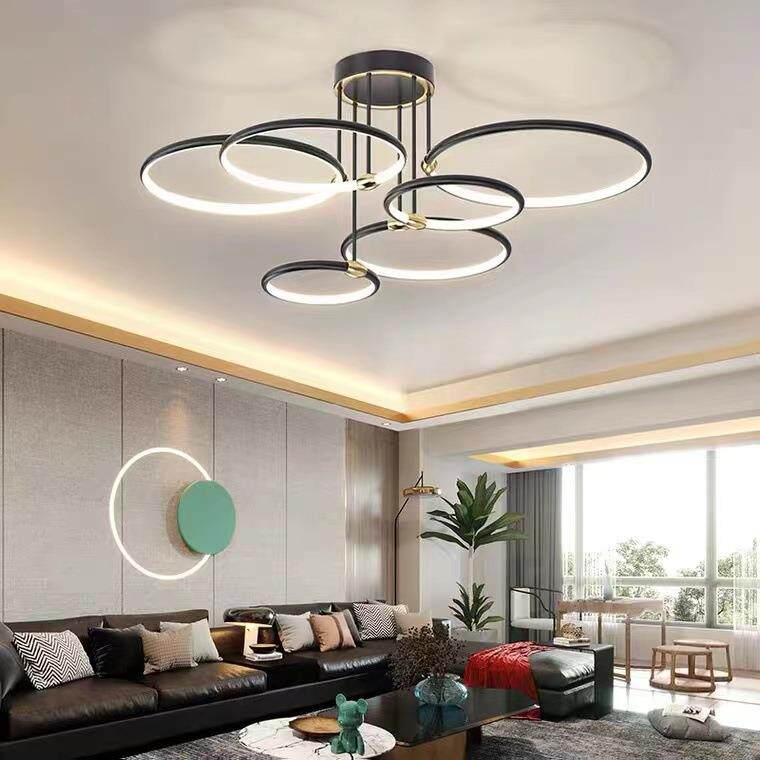 轻奢吊灯客厅灯现代简约吸顶灯卧室大气北欧全屋组合套餐lde灯具