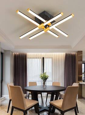 客厅卧室餐厅长条吸顶灯led中式现代简约大气创意轻奢异形网红款