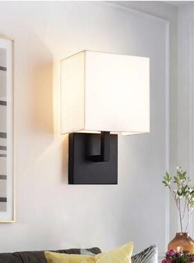 新款壁灯床头灯美式卧室北欧式LED客厅过道楼梯灯黑色简约现代创