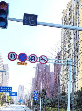 一体化交通信号灯加工户外路口led红绿信号灯多功能灯杆红绿