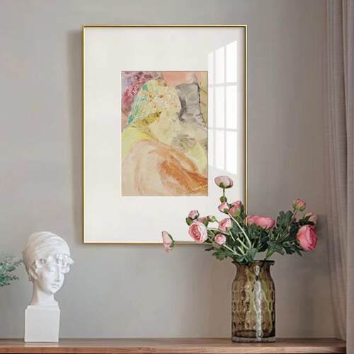 法式艺术挂画欧式北欧小众装饰画简美饭厅餐边柜壁画玄关挂画A245