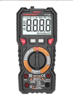 HT118D便携式电子万用表简易手动量程数字式智能可测电容通断