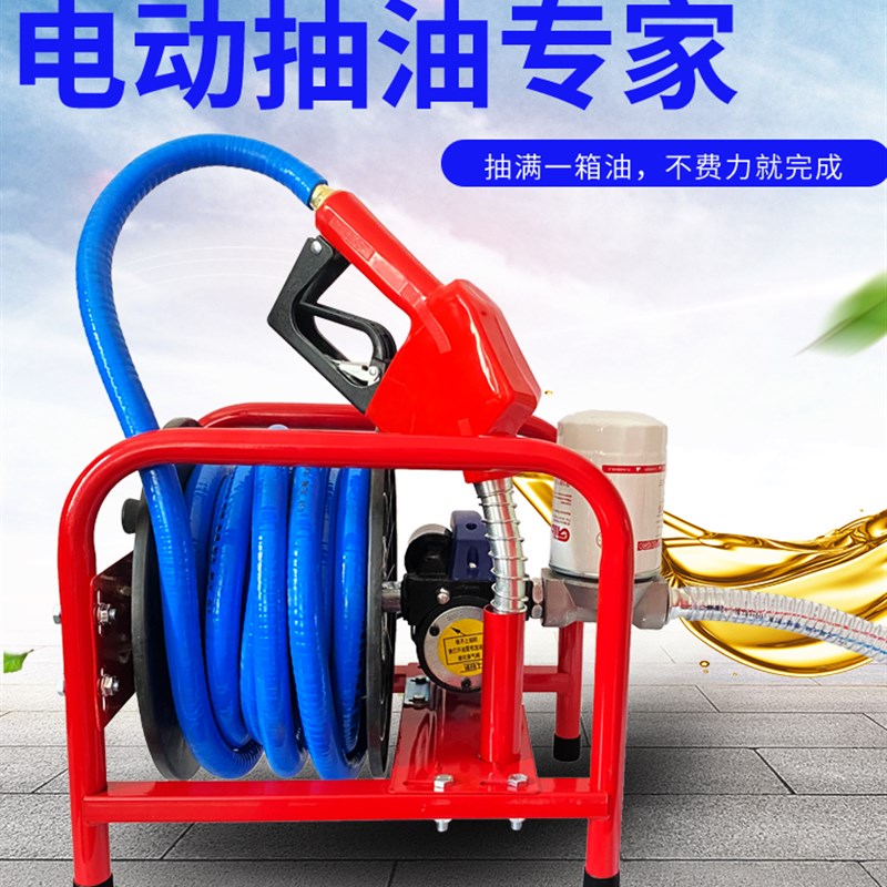电动抽油泵柴油12v24v220v伏加油机计量自动加油枪吸抽油器大功率