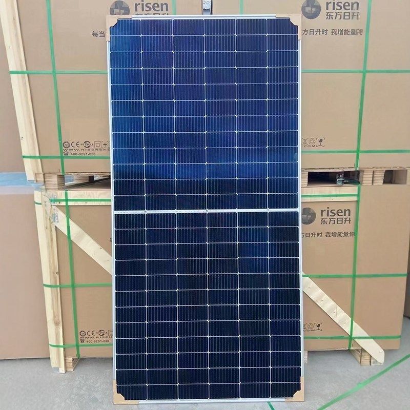 双玻600W太阳能发电板12V24V伏家用系统充电板别墅双面光伏电池板