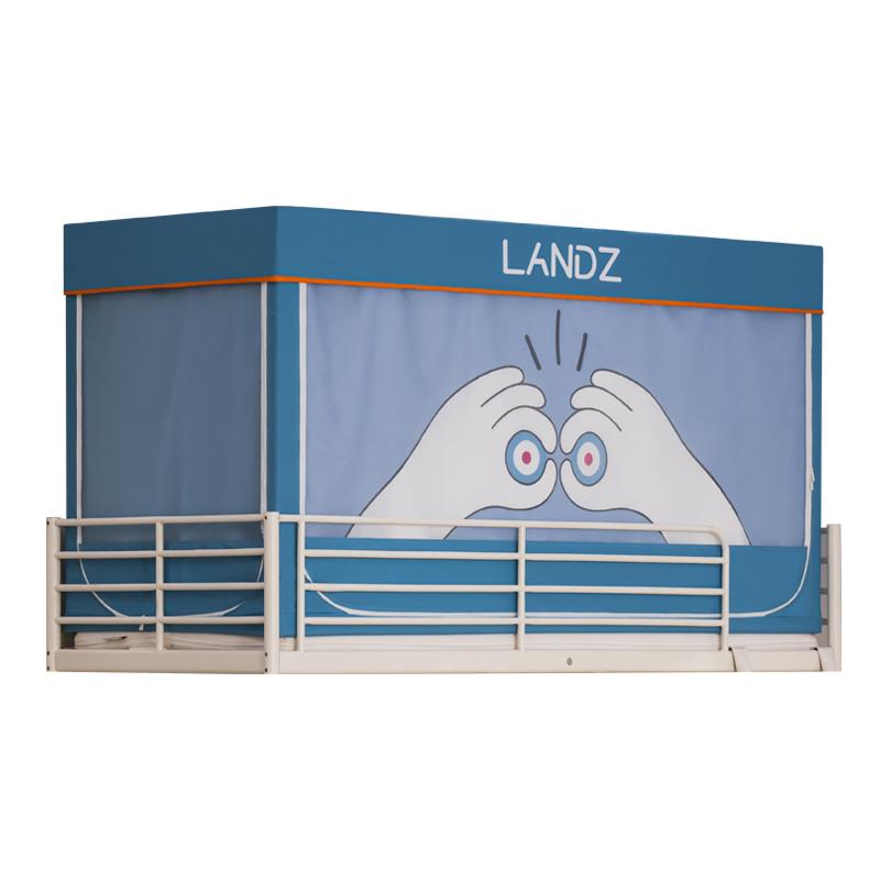 蚊帐宿舍新款大学生遮光上下铺通用拉链床帘一体式三开门学校