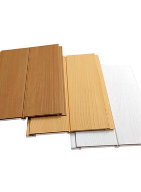 护墙板生态木吊顶墙裙r阳台绿可木背景墙白色浮雕木纹装饰客厅