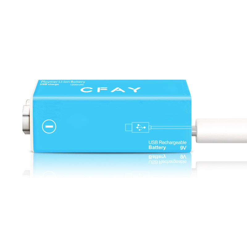 CFAY 9v伏大容量锂电池可USB充电万用表吉他话筒6F22方形方块锂电