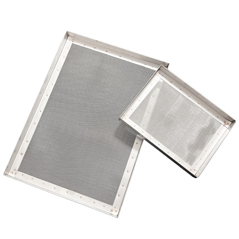 定制鱼缸过滤网筛304不锈钢长方形筛子周转箱鱼池鱼粪便超细密网