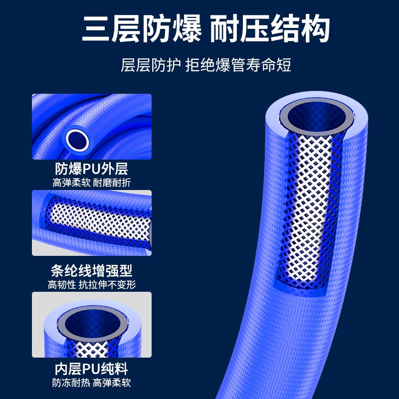 PU夹纱管气管软管风炮防爆空压机气管气鼓卷管器8*5/10*6.5/12*8