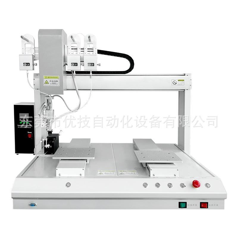 全自动焊锡机线材点焊LED焊线机PCB电路板单头双工位旋转自动