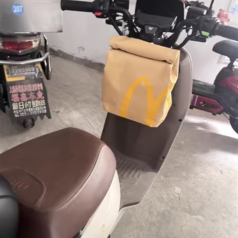 麦当劳电动车挂包摩托车防水置物收纳神器前兜通用电瓶车侧包边包