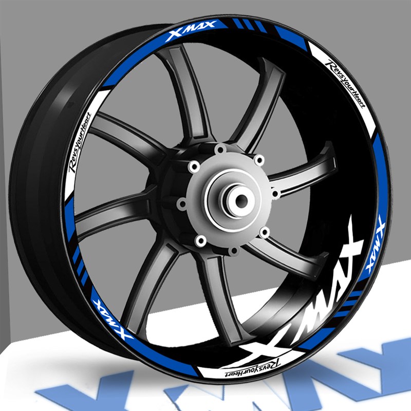 适用于雅马哈XMAX300轮毂贴轮圈内圈贴花反光贴纸车贴改装防水