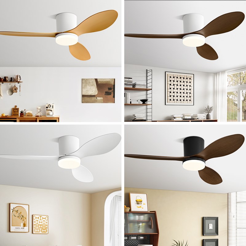 2025新款风扇灯餐厅卧室吸顶吊扇灯家用静音变频奶油风带风扇吊灯