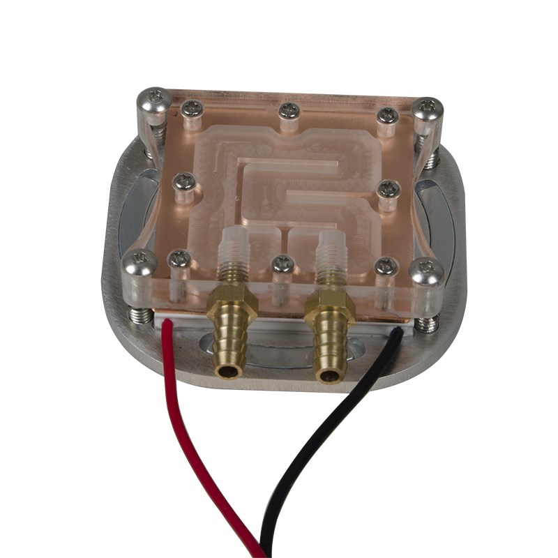 侧出水磁吸半导体散热器直播用制冷液冷降温铝板带水冷头可装12v