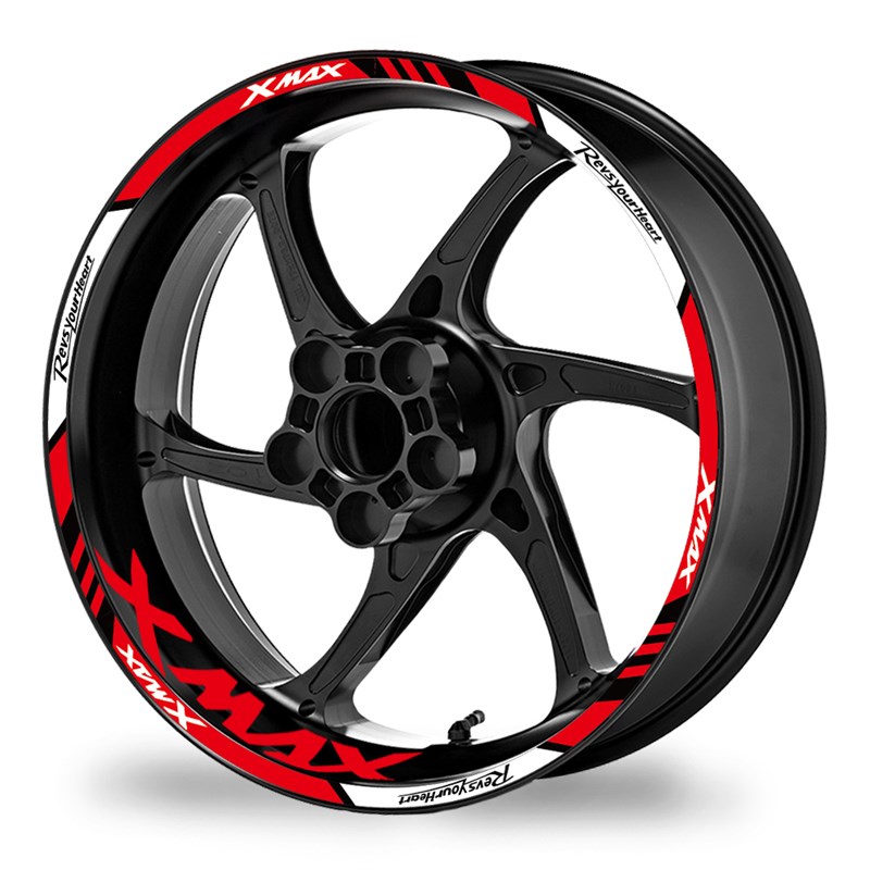适用于雅马哈XMAX300轮毂贴轮圈内圈贴花反光贴纸车贴改装防水