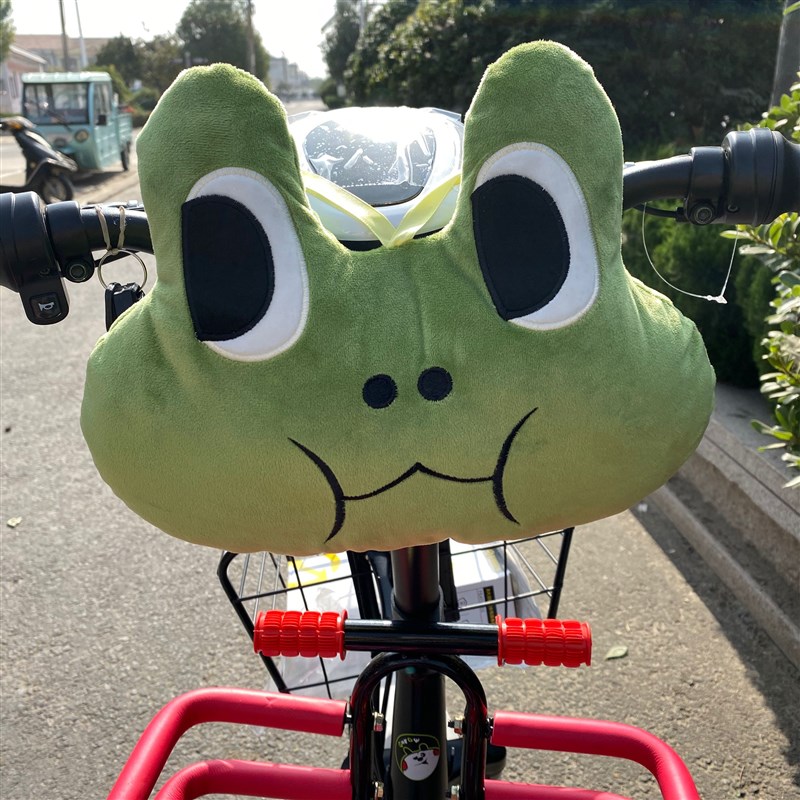 电动车防撞包摩托车前置座椅卡通可爱防撞护头枕防撞垫加厚加大