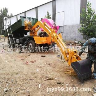 自制四不像随车挖12吨四驱吊挖一体机六轮挖沙运土随车挖价格