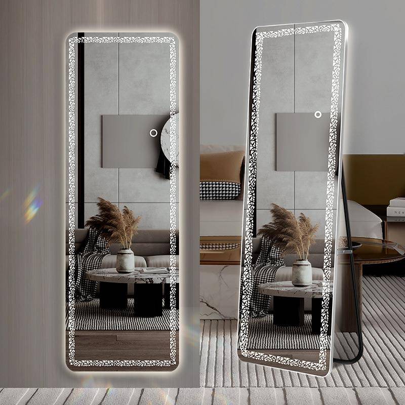 试衣全身镜穿衣落地镜子家用壁挂贴墙网红女生卧室化妆挂led