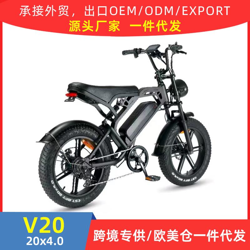 V20寸电动雪地自行车前后减震一体轮变速越野电动自行车