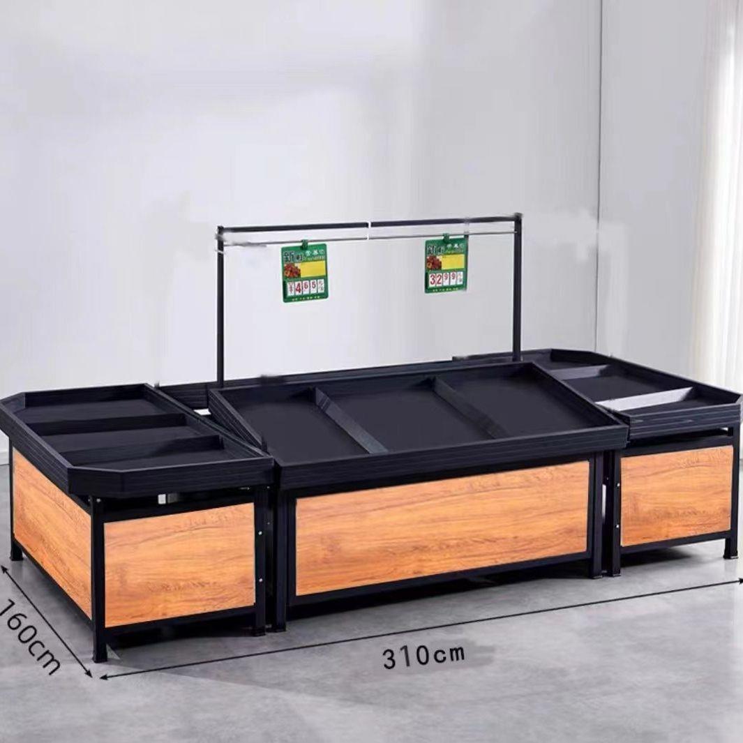 钢木水果货架永辉款果蔬架商超水果展架展架多功能可定尺水果货架