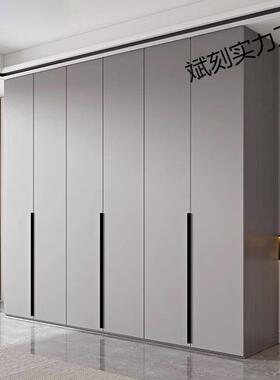 现代实木衣柜家用卧室小户型一门到顶对开门三四五六门大衣橱