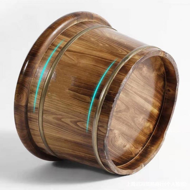 诏冯泡脚桶实木碳化木桶保温足浴过小腿木质洗脚盆家用实木盆