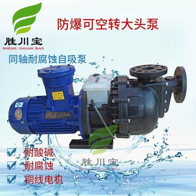 胜川宝4KWPP塑料自吸泵防爆可空转大头泵马肚泵CMFB-50052NBH-CCH