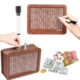 with Box Counter 宫殿城堡存钱罐Money 木质复古存钱储蓄罐