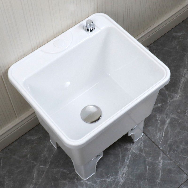 拖把池阳b台塑料拖布池洗地盆卫生间台控移动水池槽灰色家用落地