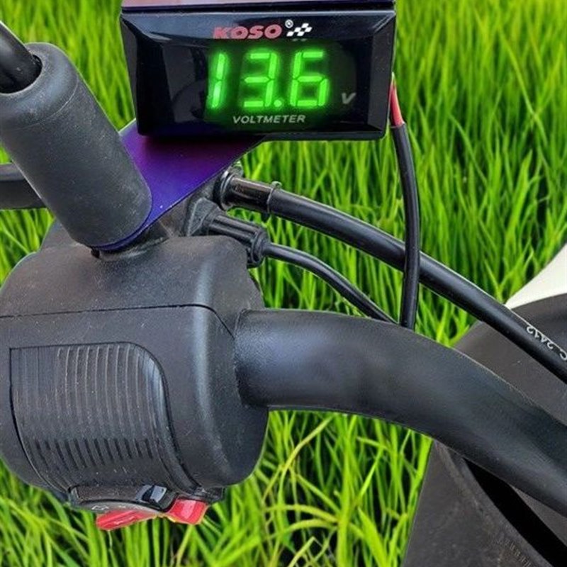 电动摩托车72伏外部电源显示9号小牛龟通用10-150伏显示电压表