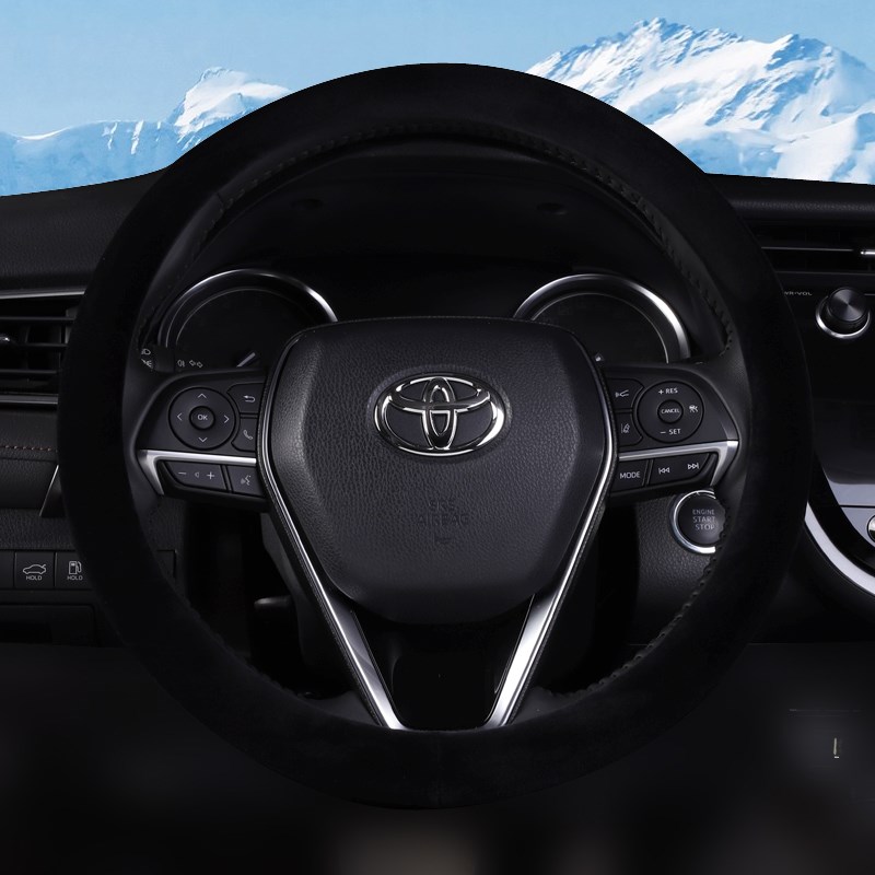 适用2024款丰田威兰达短毛绒方向盘套秋冬季保暖23款超薄车把套女