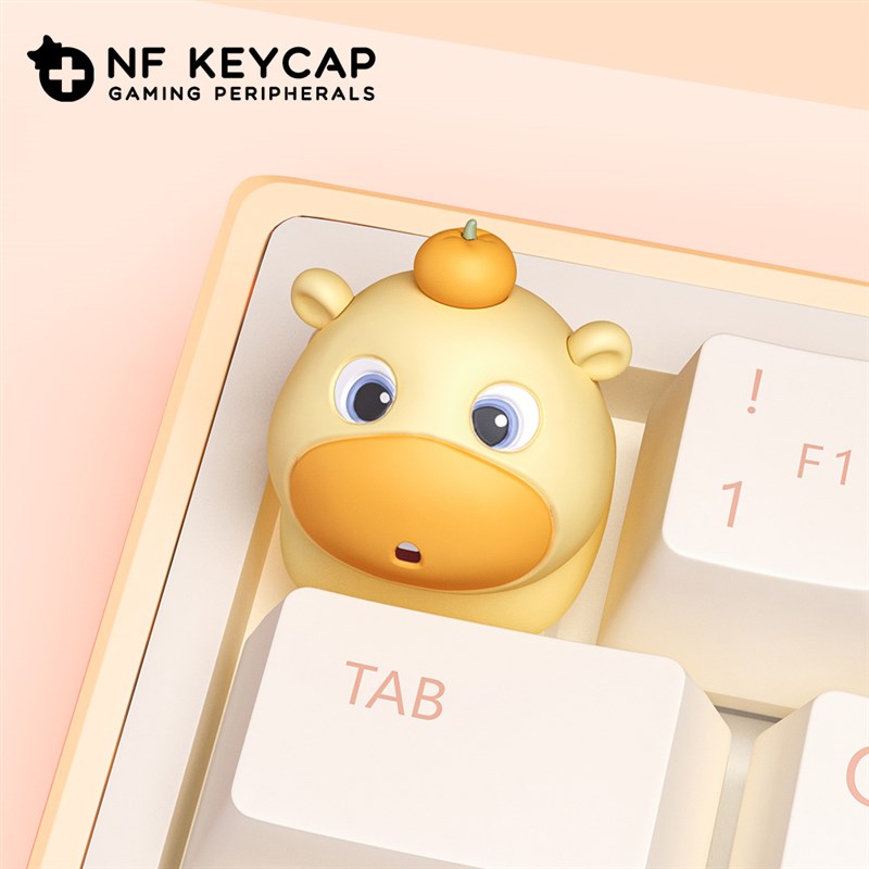 水豚嘟嘟键帽平头哥动画键帽树脂搞怪机械键盘个性按键帽客制化