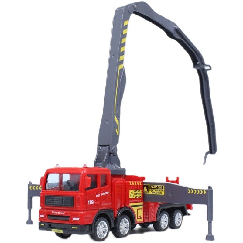 惯性消防车玩具车消防员汽车云梯车水泵车升降救援车儿童男孩模型