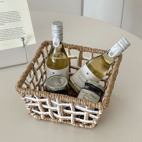 桌面收纳盒玄关钥匙遥控器杂物筐抽屉零食篮口红化妆品储物盒摆件