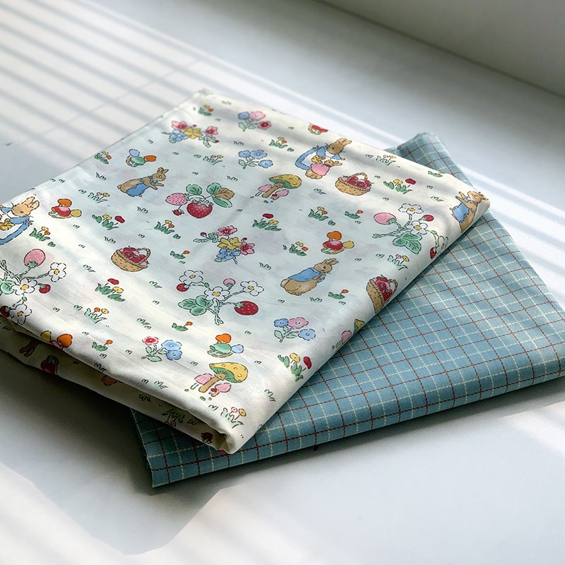 100全棉纯棉大块布头断版清仓处理40支斜纹布料