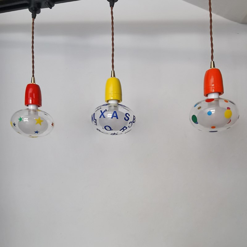 家用店铺导轨吊灯装饰轨道咖啡厅艺术e27螺口灯泡氛围补光吊线灯