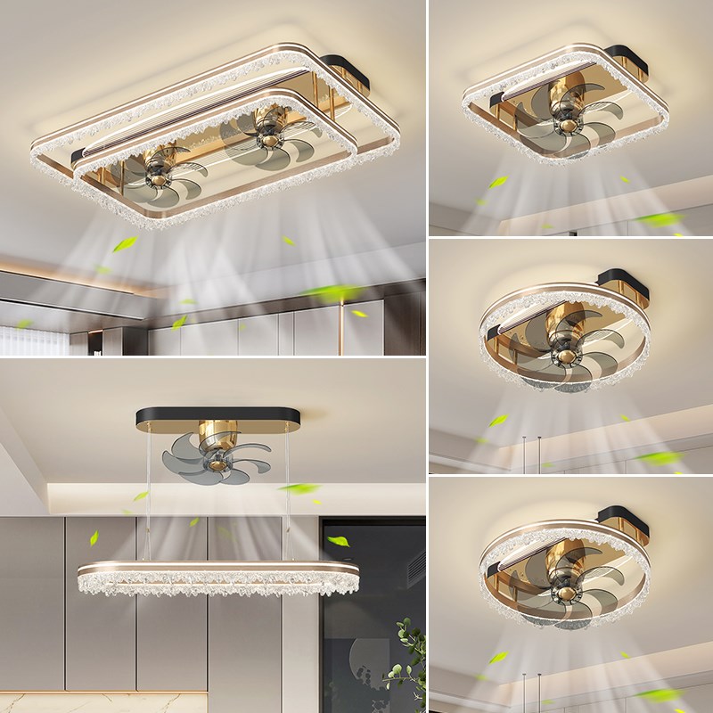 风扇灯2025新款客厅主灯家用一体吊灯现代简约意式创意大气吊扇灯