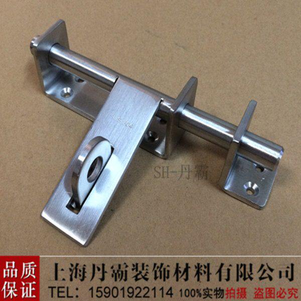 不锈钢插销加厚门栓大门木门门闩左向插明装防盗车库门扣挂锁