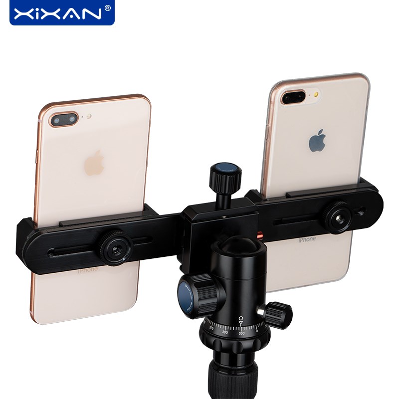 芯鲜TP18手机直播支架扩展接口横杆自拍杆三脚架1/4螺丝双机位多