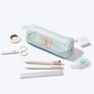 MUIS目意思简约纯色日系小法棍笔袋初高中男女大学生大容量文具盒