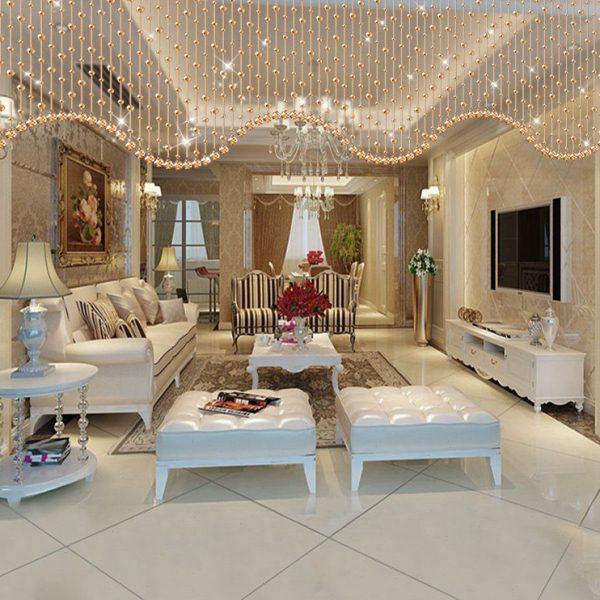 水晶门帘珠帘隔断客厅过道阳台家用欧式餐厅装饰挂帘新款吊帘珠链