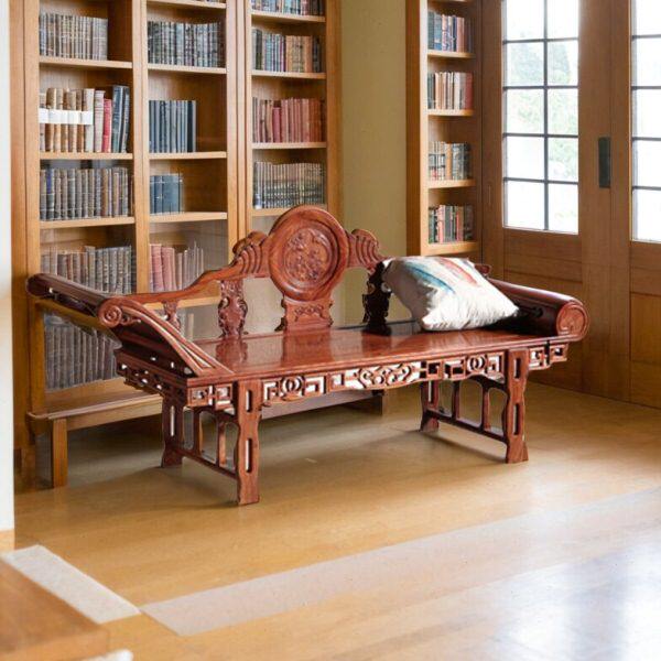 红木家具刺猬紫檀贵妃床非洲花梨木睡榻实木美人榻午睡床中式睡椅