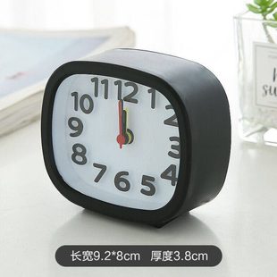台式创意个性学生儿童钟表床头石英钟桌面小摆件闹钟电子时钟椭圆
