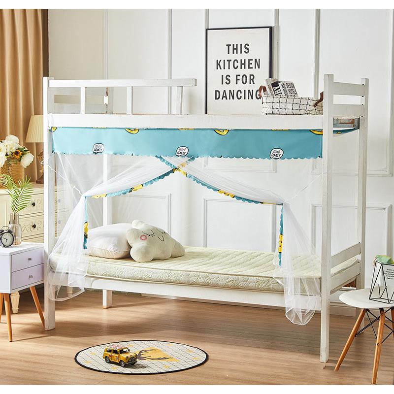 大学生宿舍d上下铺防尘顶蚊帐单人床0.9x1.9m铁架床拉链文帐加密