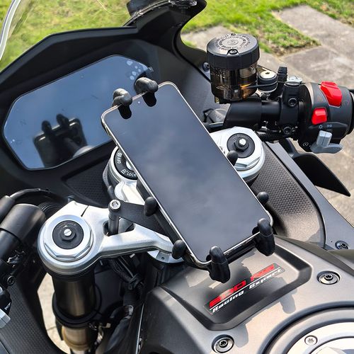 适用钱江赛600RS减震手机支架摩托车导航支架可旋转防震防止震坏