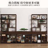 新中式 博古架摆件轻奢高档客厅玄关柜展示架茶具收纳架茶叶置物架