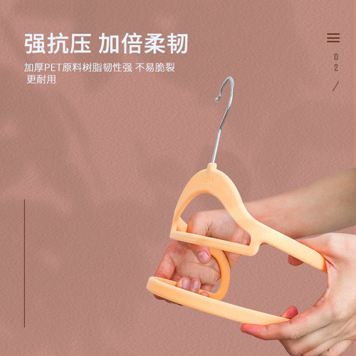 植绒衣架家用挂衣晾晒无痕防滑防肩角不起包衣帽间专用整理师收纳