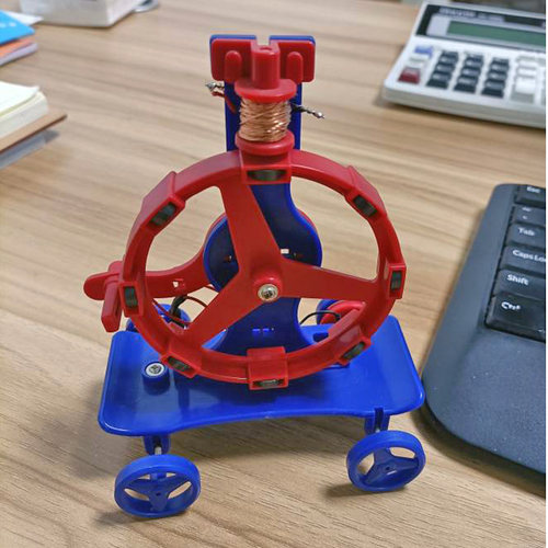 电磁学物理实验小制作磁石马达电动机小车儿童STEAM科学教育玩具