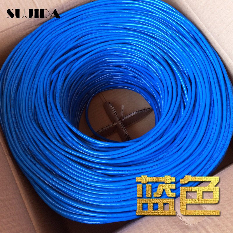 安普室内外CAT5E超五类8芯高速家用宽带网线纯无氧铜300米箱包邮