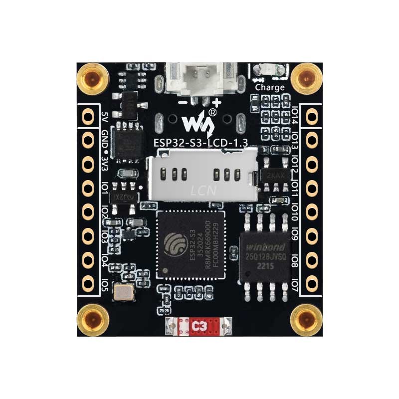 ESP32-S3开发板1.3寸LCD显示屏SD QMI8658 6轴LVGL N16R8